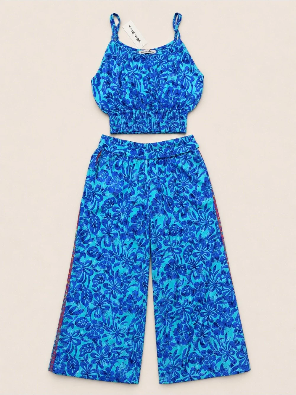 🌺 White Waves Tropical Two-Piece Set – New With Tags!